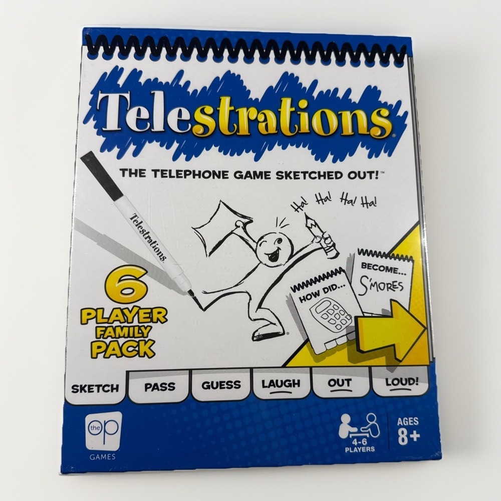 Telestrations The Telephone Game Sketched Out Family Pack Game Brand New Sealed